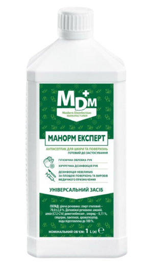 6940642117_zasib-dezinfektsijnij-manorm Засіб дезінфекційний Манорм Експерт для рук MDM 1л