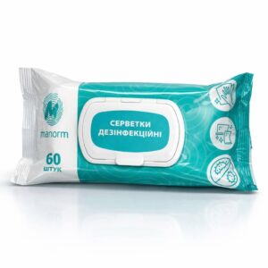 Серветки вологі дезінфекційні НОР-експрес Manorm 60 шт (спиртові)
