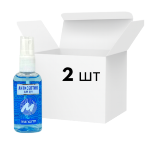 7071451914_antiseptik-sprej-zasib Антисептик спрей, засіб дезінфекційний Aquamarine Manorm 50мл комплект 2 шт